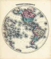 Western Hemisphere Map 1876